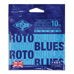 Cuerdas para guitarras eléctricas Rotosound Roto Blues RH10 10-52