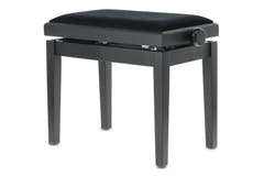 GEWA Banco de piano Deluxe - Black mate (asiento Black)