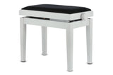 GEWA Piano bench Deluxe - White matt (Seat black)