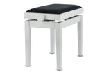 GEWA Piano bench Deluxe - White matt (Seat black)