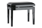 Banqueta de piano GEWA Piano bench Deluxe Vinyl - Black highgloss (Seat black)