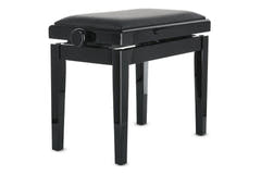 Banqueta de piano GEWA Piano bench Deluxe Vinyl - Black highgloss (Seat black)