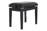 Banqueta de piano GEWA Piano bench Deluxe Vinyl - Black highgloss (Seat black)