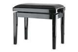 Banqueta de piano GEWA Piano bench Deluxe Vinyl - Black highgloss (Seat black)