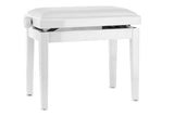 Banco de piano GEWA Deluxe Vinyl - White highgloss (White seat)