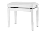 Banco de piano GEWA Deluxe Vinyl - White highgloss (White seat)