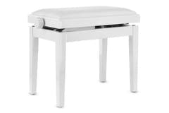 Banco de piano GEWA Deluxe Vinyl - White highgloss (White seat)