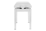 Banco de piano GEWA Deluxe Vinyl - White highgloss (White seat)