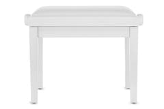 GEWA Piano bench Deluxe Vinyl - White mate (asiento White)