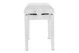GEWA Piano bench Deluxe Vinyl - White mate (asiento White)