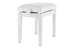 GEWA Piano bench Deluxe Vinyl - White mate (asiento White)