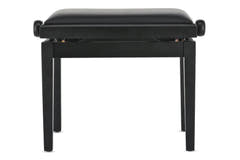 GEWA Banco de piano Deluxe Vinyl - Black mate (asiento negro)