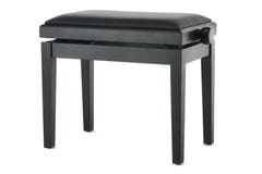 GEWA Banco de piano Deluxe Vinyl - Black mate (asiento negro)