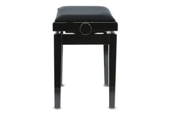 GEWA Banco de piano Deluxe - Black alto brillo (Asiento negro)