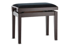 Banqueta de piano GEWA Deluxe - Palo de rosa mate (asiento negro)