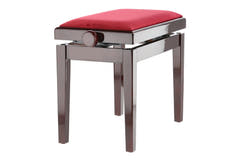 GEWA Banco de piano Deluxe - Caoba highgloss (Asiento Dark red)