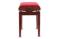Banco de piano GEWA Deluxe - Mahogany mate (asiento Dark rojo)