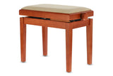 GEWA Piano bench Deluxe - Cherry tree matt (Beige seat)