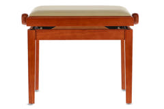GEWA Banco de piano Deluxe - Cerezo mate (asiento beige)