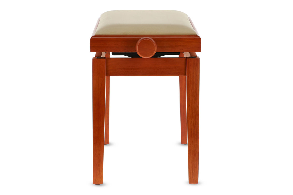 GEWA Piano bench Deluxe - Cherry tree matt (Beige seat)
