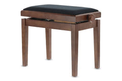 Banco de piano GEWA Deluxe - Walnut matt (asiento negro)