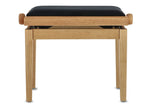 GEWA banco de piano Deluxe - roble mate (asiento negro)