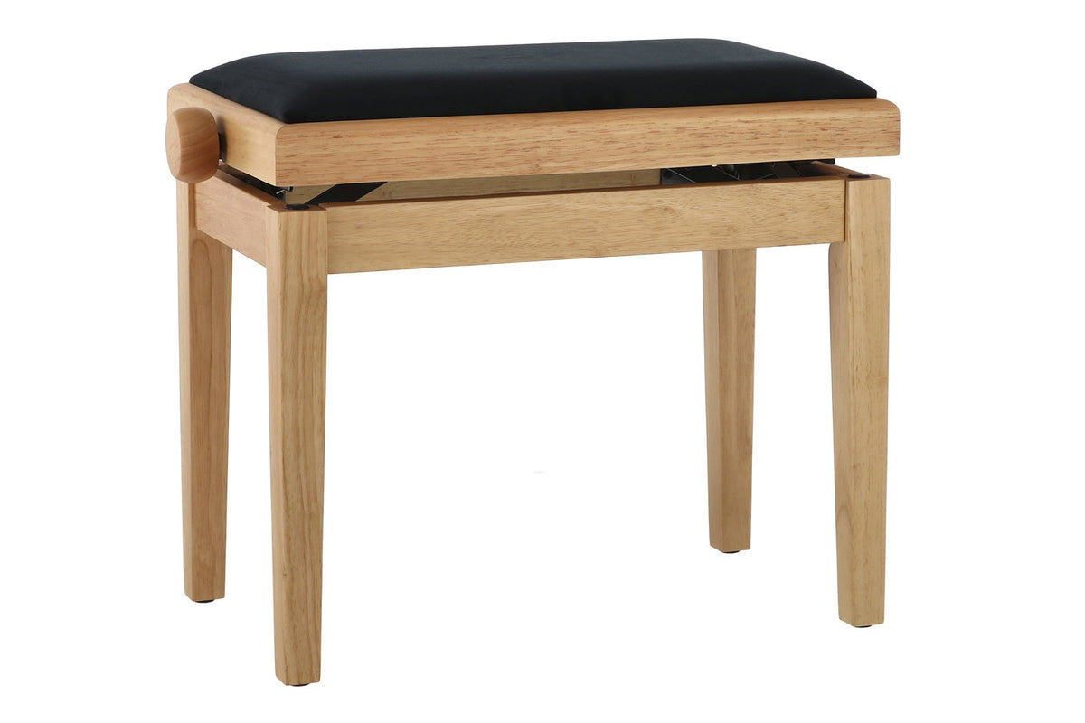 GEWA banco de piano Deluxe - roble mate (asiento negro)