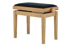 GEWA banco de piano Deluxe - roble mate (asiento negro)