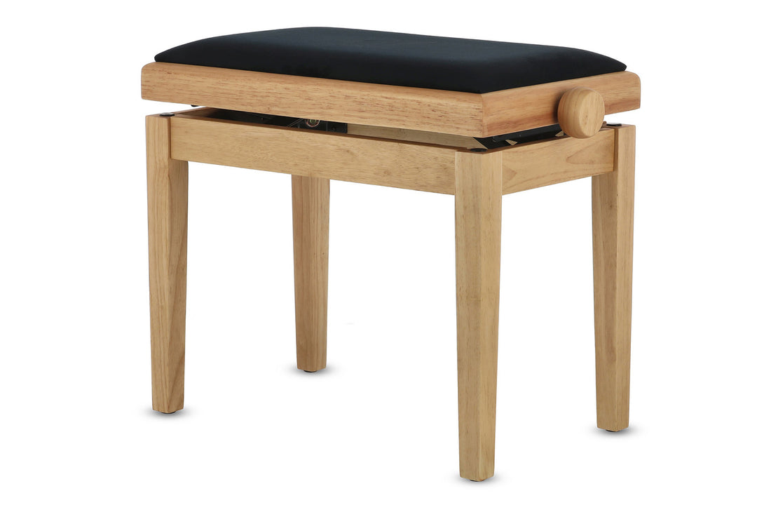 GEWA banco de piano Deluxe - roble mate (asiento negro)