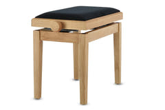 GEWA banco de piano Deluxe - roble mate (asiento negro)