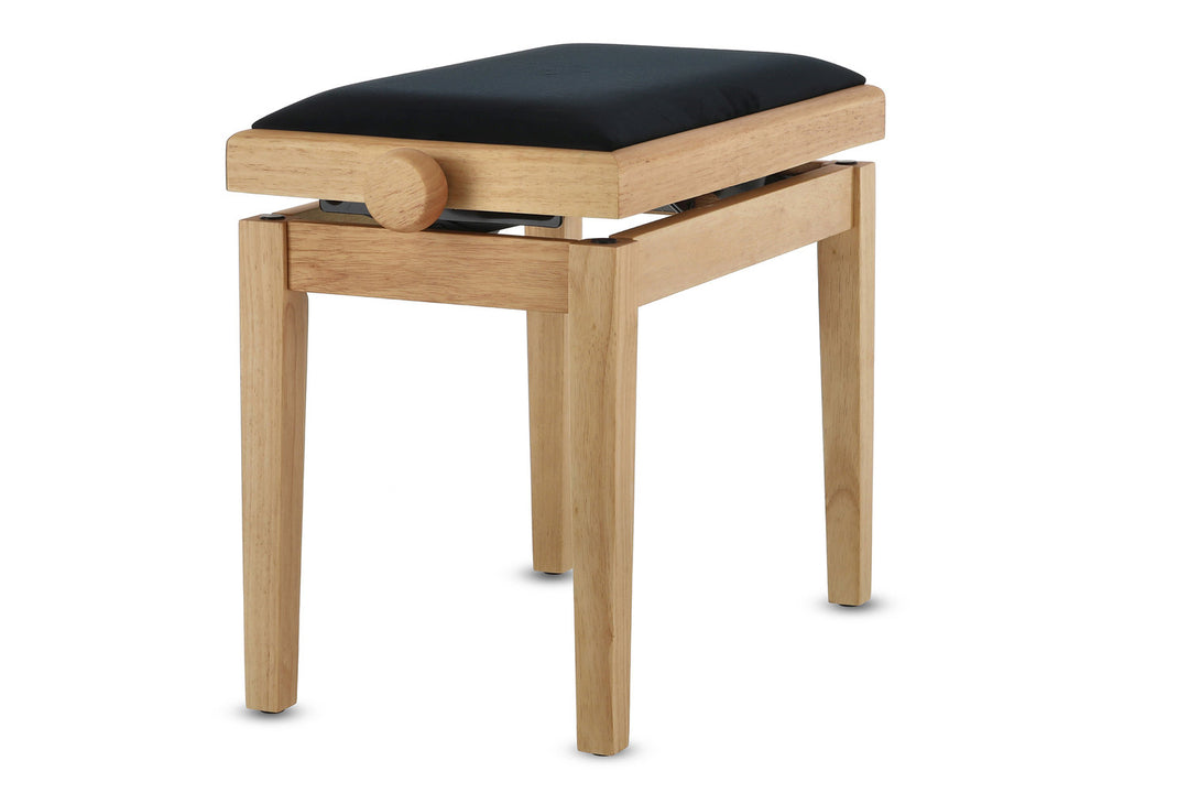 GEWA banco de piano Deluxe - roble mate (asiento negro)