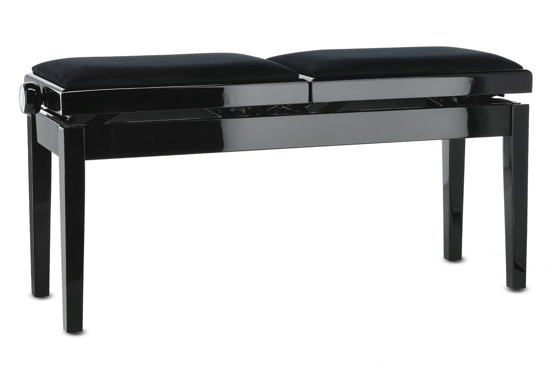 GEWA Banco de piano Deluxe Double - Black alto brillo