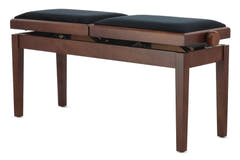GEWA Banqueta de piano Deluxe Double - nogal mate