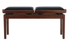 GEWA Banqueta de piano Deluxe Double - nogal mate