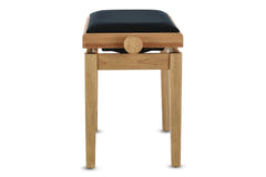 GEWA banco de piano Deluxe - roble mate (asiento negro)