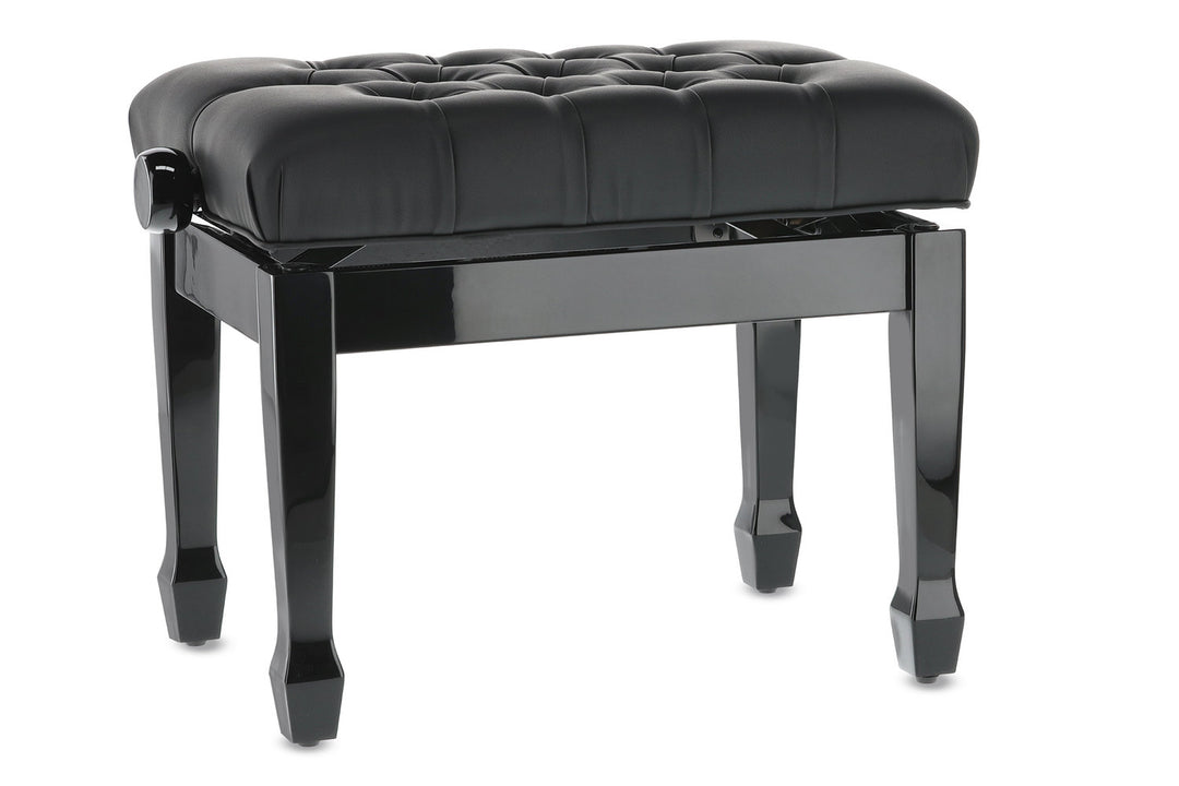 Banco de piano GEWA Deluxe XL Black de alto brillo - Black cover