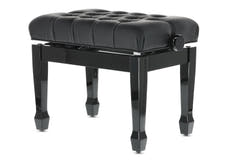 Banco de piano GEWA Deluxe XL Black de alto brillo - Black cover