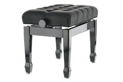 Banco de piano GEWA Deluxe XL Black de alto brillo - Black cover