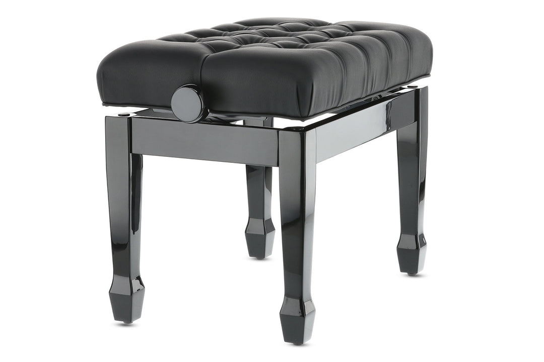 Banco de piano GEWA Deluxe XL Black de alto brillo - Black cover