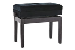 GEWA Banco de piano Deluxe con compartimento - Rosewood mate