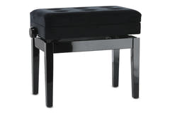 GEWA Piano bench Compartimento Deluxe - Black alto brillo