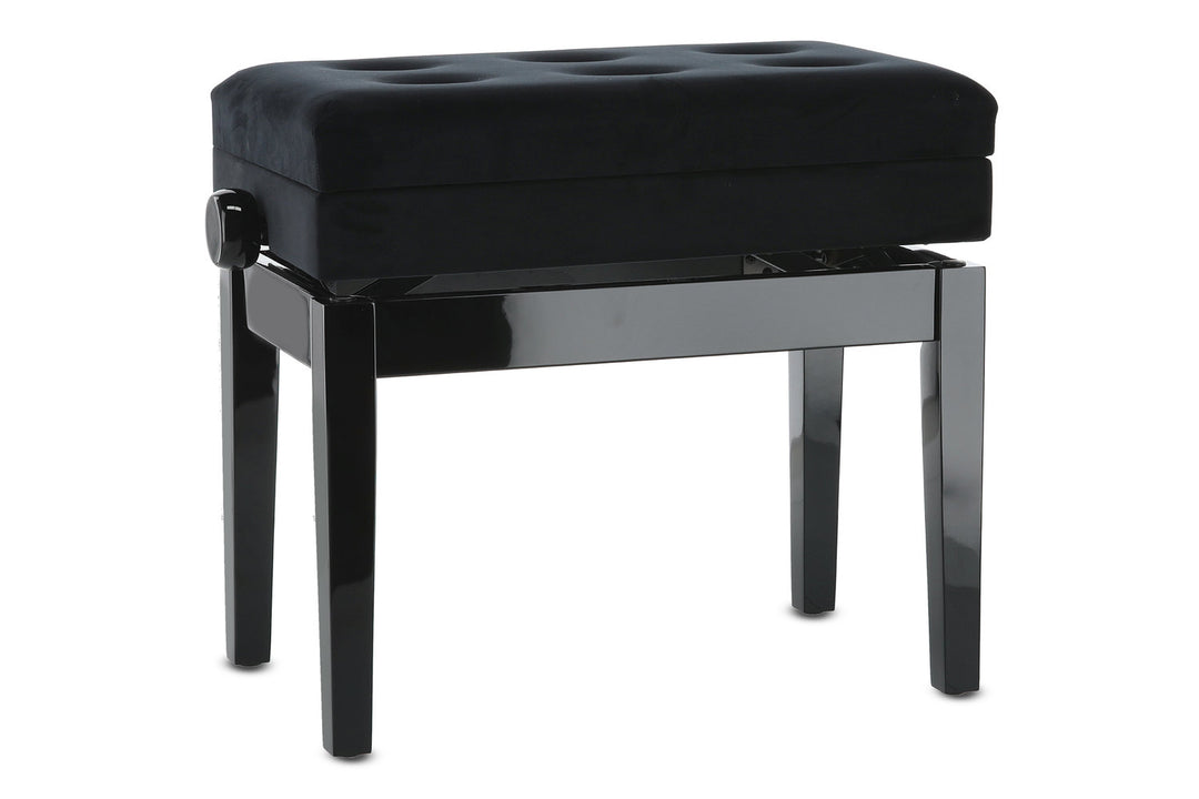 GEWA Piano bench Compartimento Deluxe - Black alto brillo