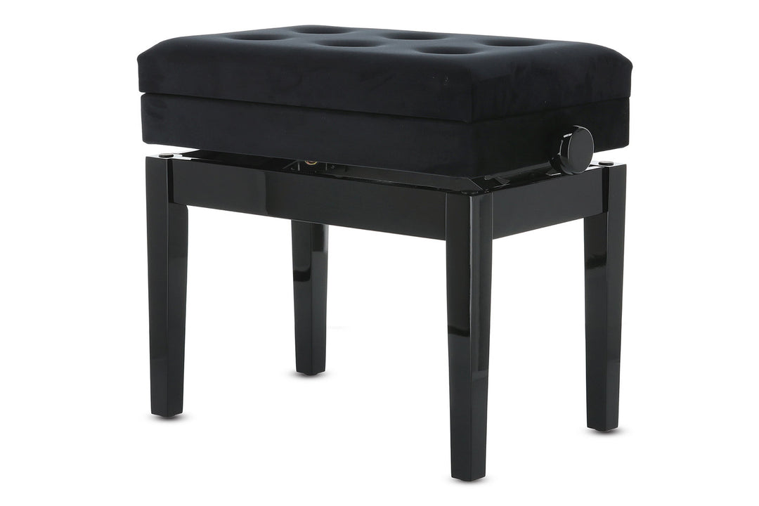 GEWA Piano bench Compartimento Deluxe - Black alto brillo