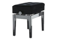 GEWA Piano bench Compartimento Deluxe - Black alto brillo