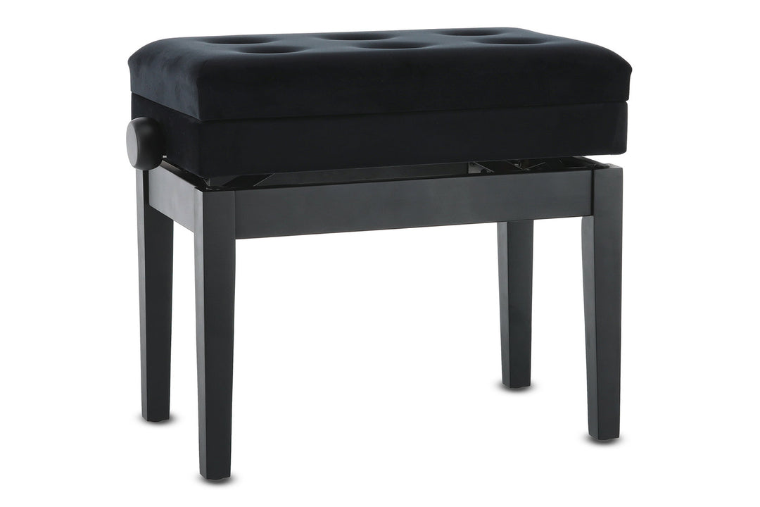 GEWA Banqueta de piano Deluxe con compartimento - Black mate