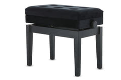 GEWA Banqueta de piano Deluxe con compartimento - Black mate