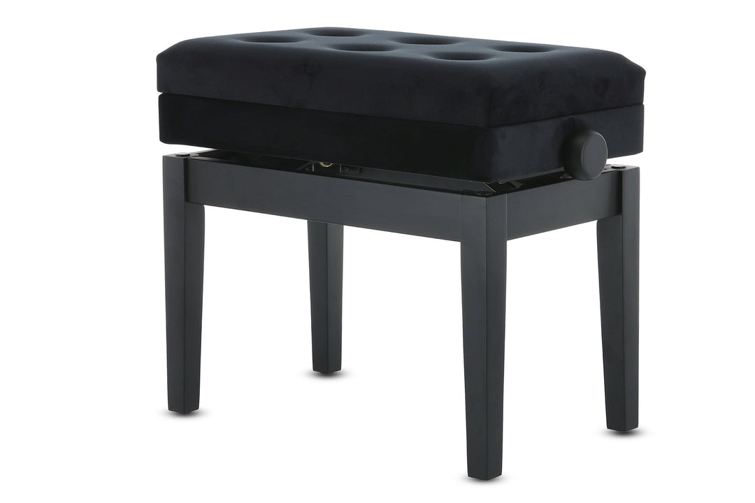 GEWA Banqueta de piano Deluxe con compartimento - Black mate