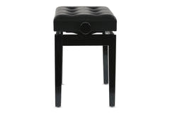 Banco de piano GEWA Deluxe Leather Black, Highgloss - cover Black fabricada en cuero sintético