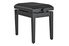 GEWA Banco de piano Deluxe Autolift Vinyl - Black matt (Seat black)