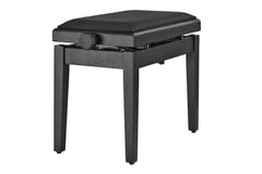 GEWA Banco de piano Deluxe Autolift Vinyl - Black matt (Seat black)